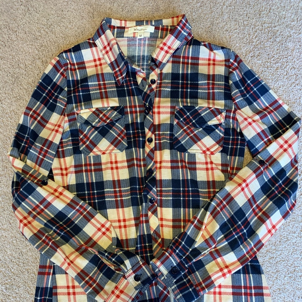 Plaid button down